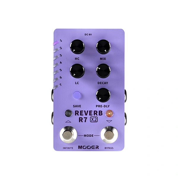 Pedal de Guitarra MOOER R7 X2 Reverb