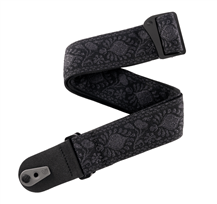 D'Addario 50TB01-RL Monterey Tubular Black Guitar Strap