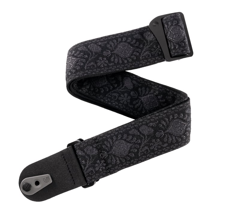 D'Addario 50TB01-RL Monterey Tubular Black Guitar Strap
