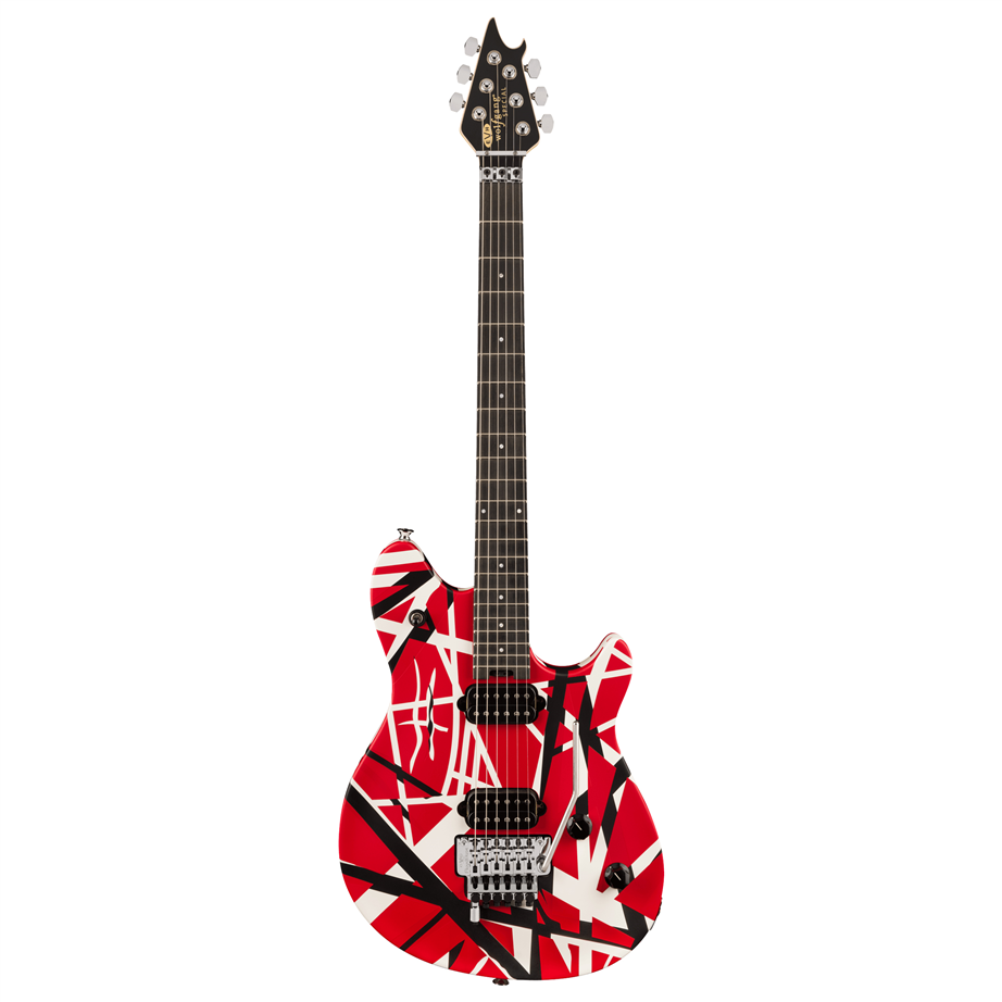 EVH Wolfgang Special Striped Series EB Vermelho Preto Branco