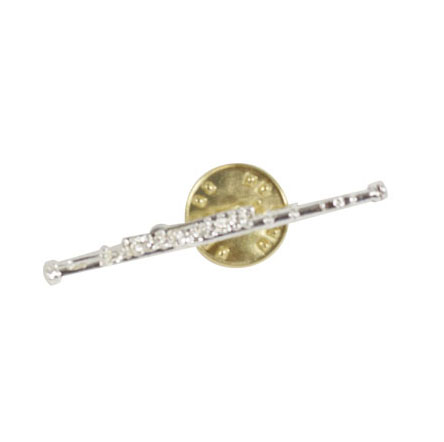 Adamastor 09 Silver-Plated Flute Pin