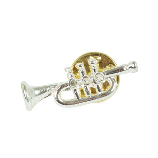 Adamastor 01 Silver-Plated Trumpet Pin