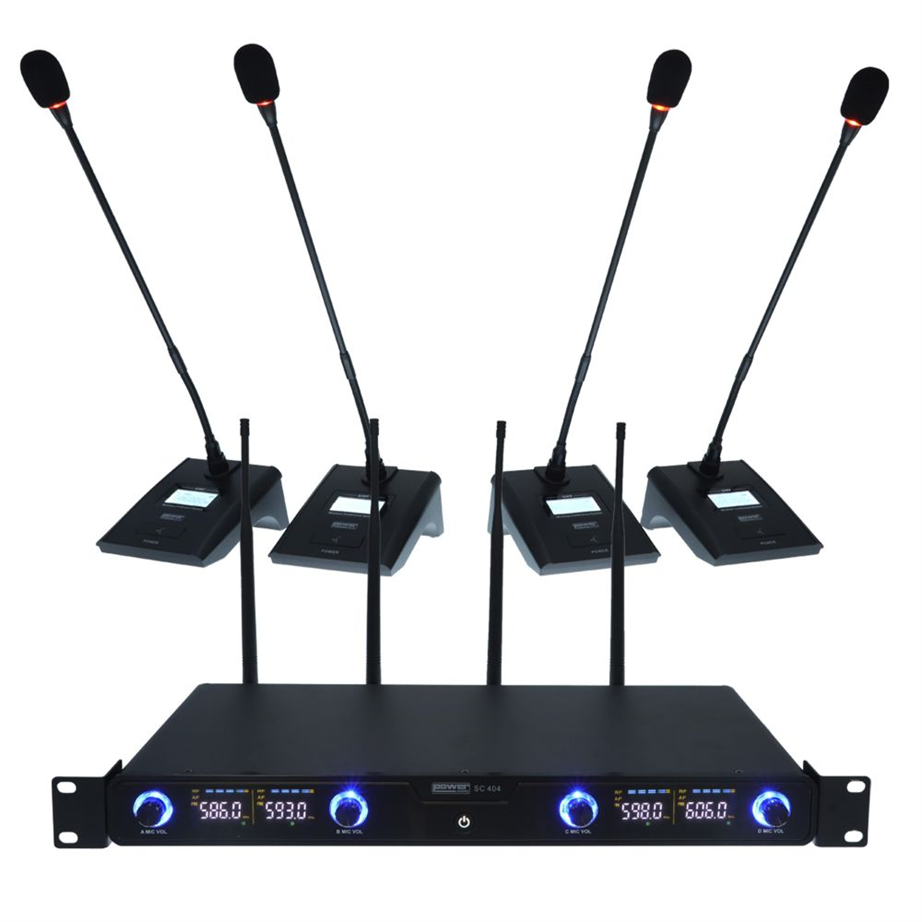PowerAcoustics SC 404 Wireless Gooseneck Microphone Kit