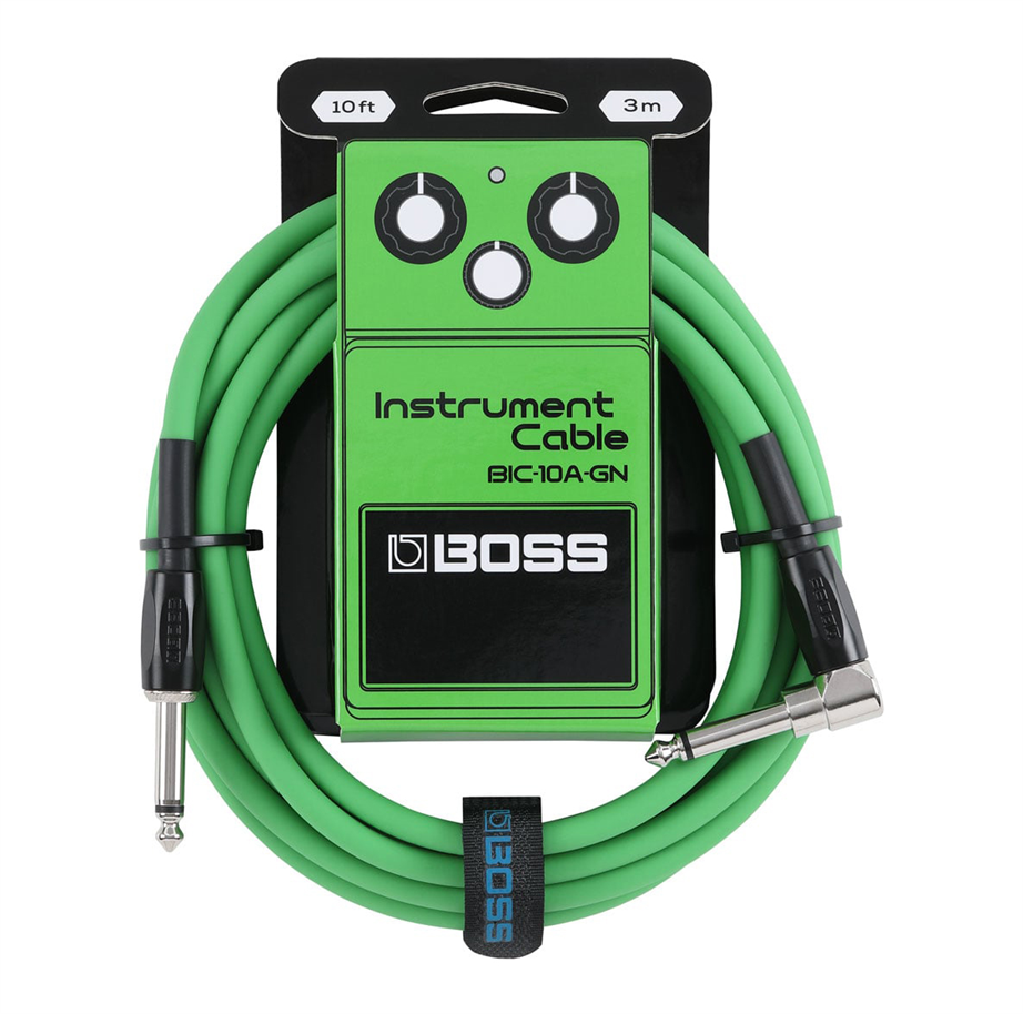 Boss BIC-10A-GN Green 3mt Instrument Cable