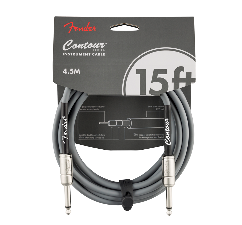 Fender Contour™ Series Instrument Cable Inca Silver 15 ft