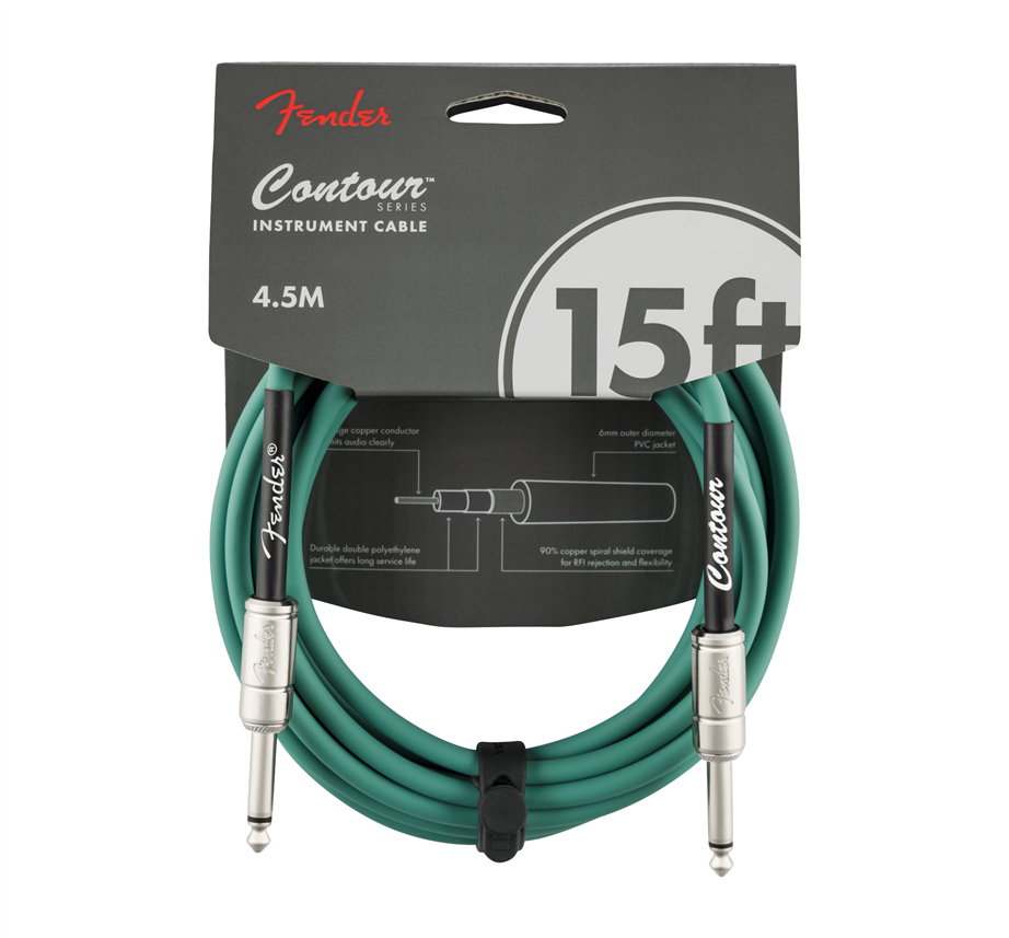 Cabo de Instrumento Fender Contour™ Series Sherwood Green 4.5m