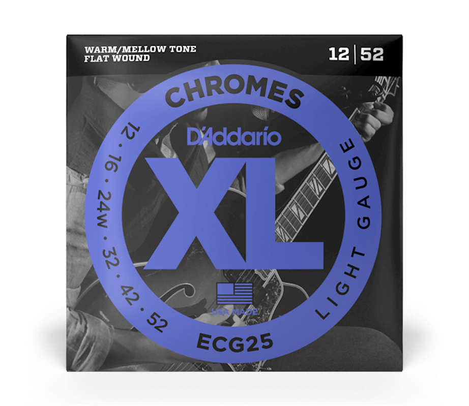 D'Addario ECG25 Chrome Flat Wound 012-052 Electric guitar strings