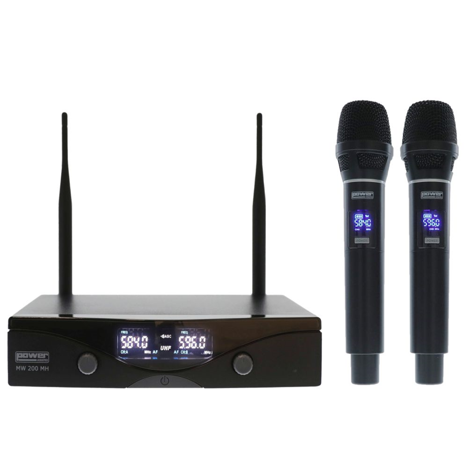 PowerAcoustics MW 200 MH Dual Wireless Handheld Microphone