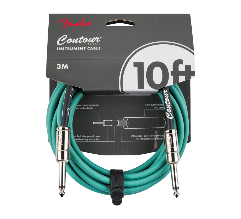 Fender Contour Series Cable Sherwood Green 10ft
