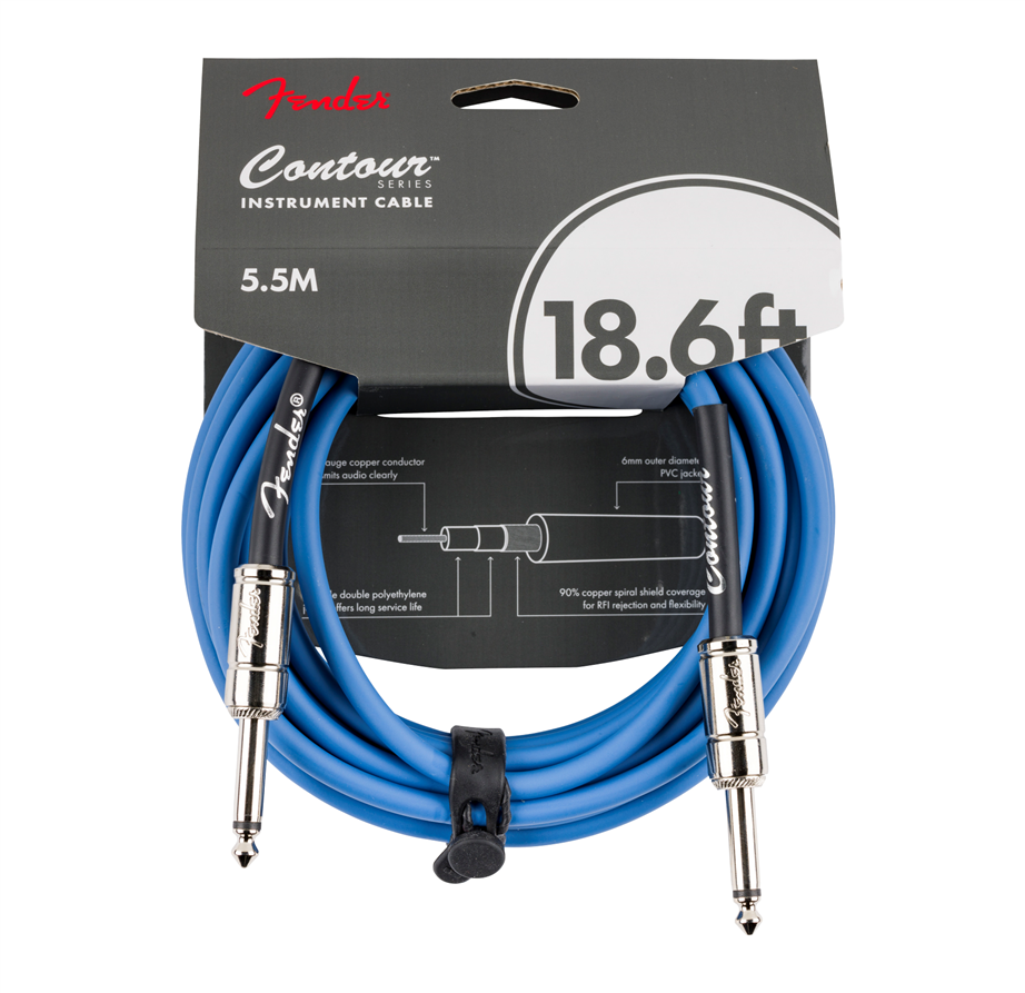 Fender Contour Series Cable Lake Placid Blue 18.6ft