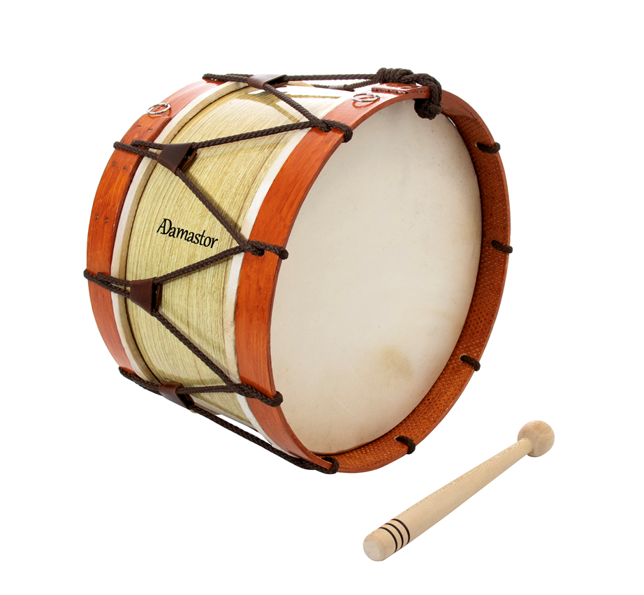 Bombo Tradicional Adamastor Nº3 Natural Claro/Aro Natural Escuro 35cm