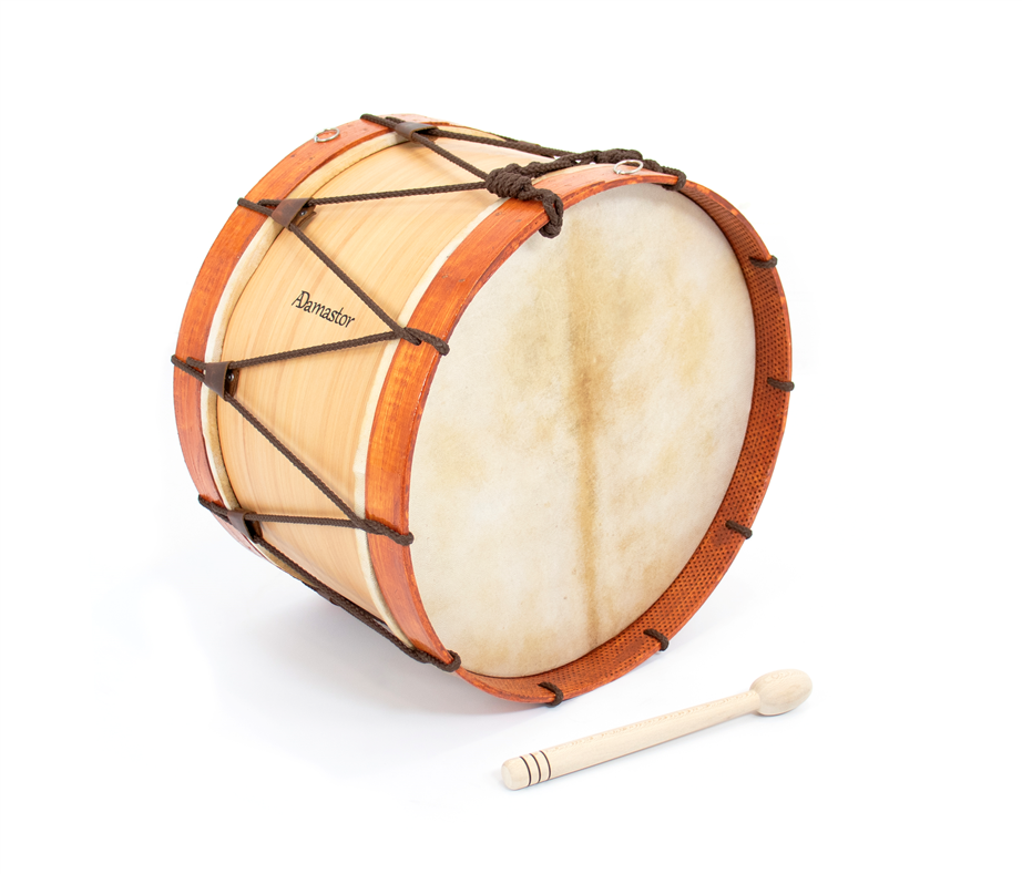 Bombo Tradicional Adamastor Nº6 Natural Claro/Aro Natural Escuro 45cm