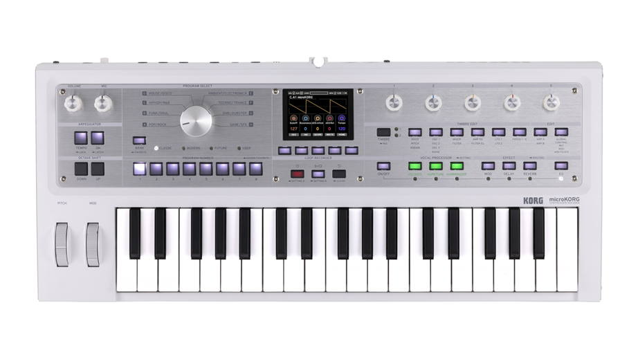 Korg microKORG2 MWH Synthesizer Metallic White
