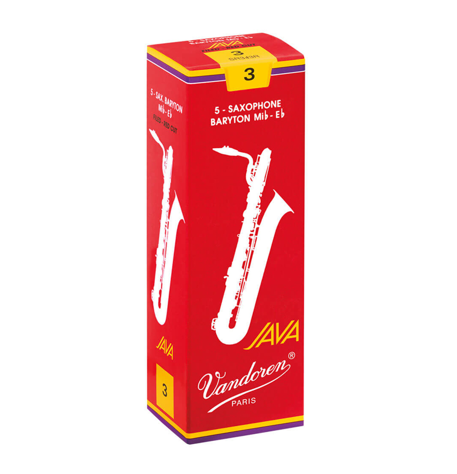 Vandoren Java Filed Red Cut 3.0 Baritone Sax Reed