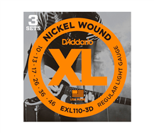 D'Addario EXL-110-3D Electric Guitar String Pack 010-046 3 Sets