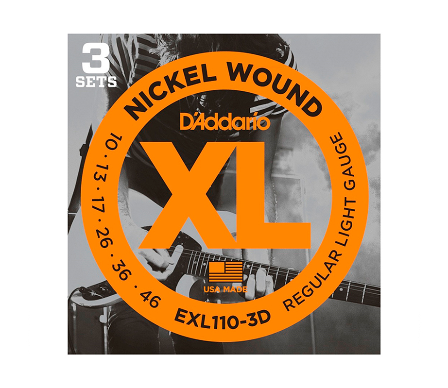 D'Addario EXL-110-3D Electric Guitar String Pack 010-046 3 Sets