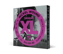 D'Addario EXL120 009-042 3 Sets Electric Guitar String Pack