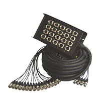 PowerAcoustics 2088 20vias 50mts 16InXlr/4Out Black Multicore Cable
