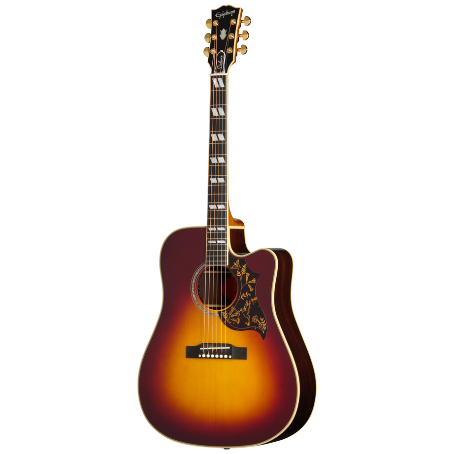 Epiphone Hummingbird Deluxe EC (Incl. Ultralite Case) Autumm Burst