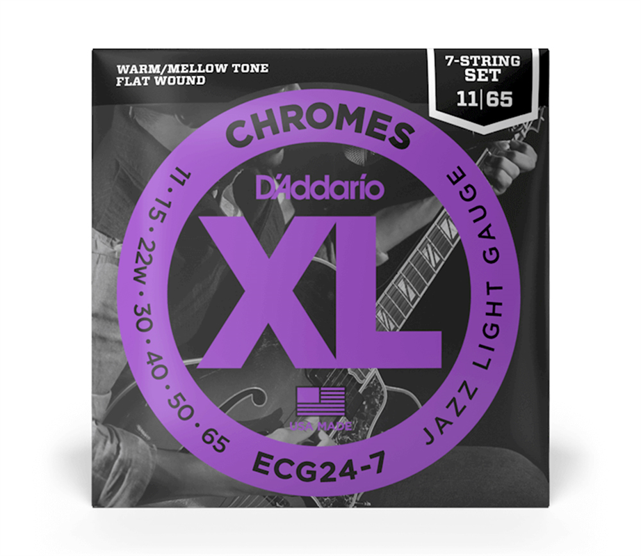 D'Addario ECG247 Chrome Flat Wound 011-065 Electric guitar strings
