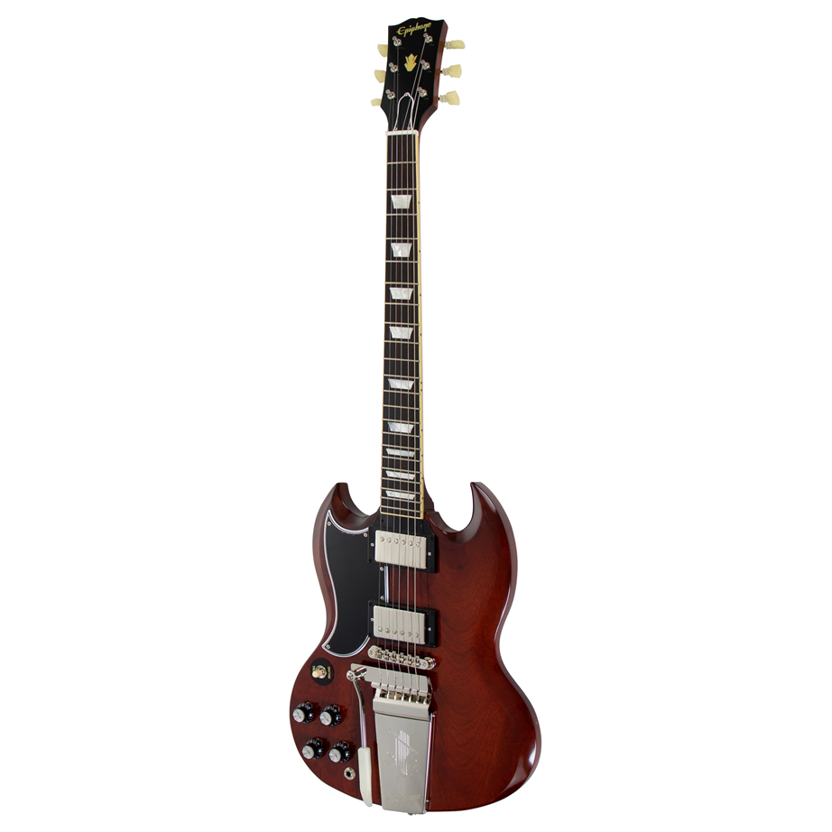 Epiphone 1964 SG Standard with Maestro Vibrola Reissue - LH Cherry Red