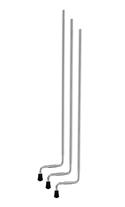 DW Long Aluminum Floor Tom Legs 3-Pack Chrome