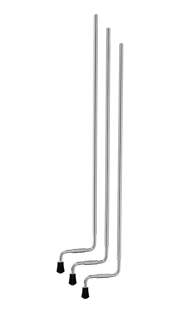 DW Long Aluminum Floor Tom Legs 3-Pack Chrome