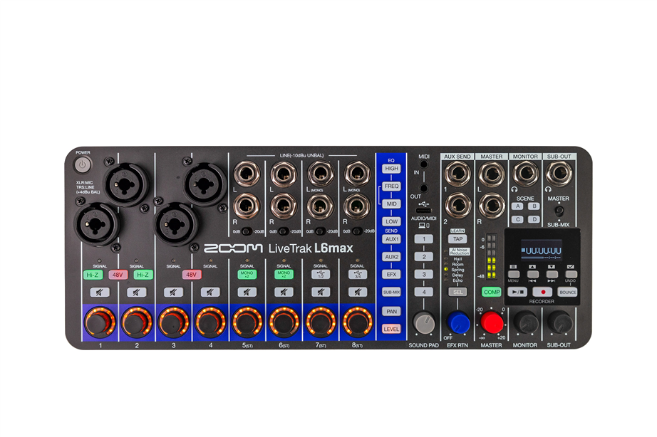 Zoom LiveTrak L6max Mixer