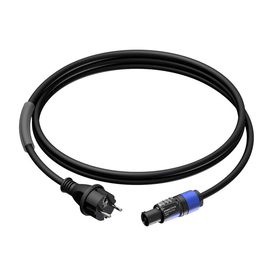 Procab PRP432/3 3mt Shuko/Powercon Power Cable