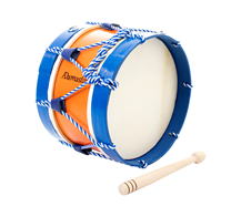 Bombo Tradicional Adamastor Nº1 Laranja/Aro Azul 28cm