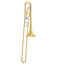 Trombone Varas c/transpositor Sib/Fa Yamaha YSL640 Lacado