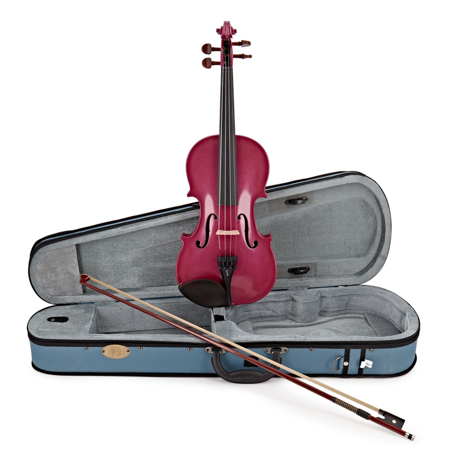 Stentor Harlequin 4/4 Metallic Dark Pink Violin