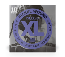 D'Addario EXL11510P 011-049 10 Pack Electric guitar strings