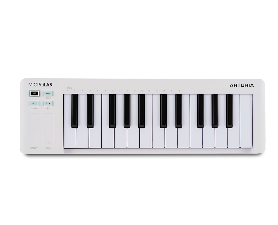 Arturia MicroLab Mk3 White MIDI Controller Keyboard