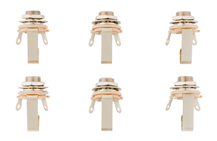 Fender 1/4" 2-Conductor Guitar Output Jack (6-pack)
