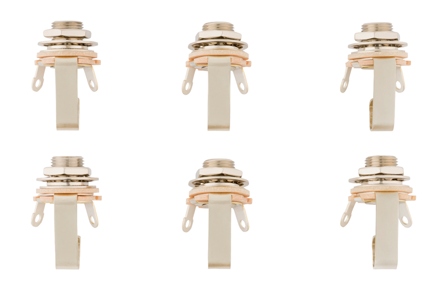 Fender 1/4" 2-Conductor Guitar Output Jack (6-pack)