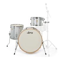 Ludwig Continental 3-Pc Shell Pack 22" Bass Drum Silver Sparkle