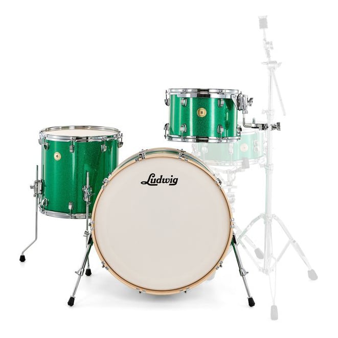 Ludwig Continental 3-Pc Shell Pack Bombo 24" Green Sparkle