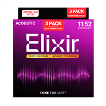 Elixir Nanoweb Ph Bronze 011-052 Acoustic Guitar String Set