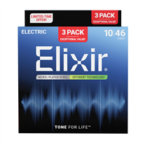Elixir Optiweb Nickel Plated Steel 010-046 (3 Pack) Electric Guitar String Pack
