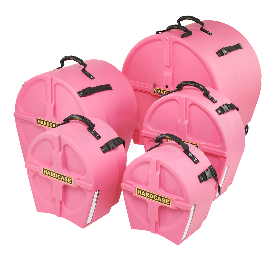 Hardcase HPFUSION2 Pink Drum Kit Case Set
