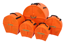 Hardcase HPFUSION2 Orange Drum Kit Case Set