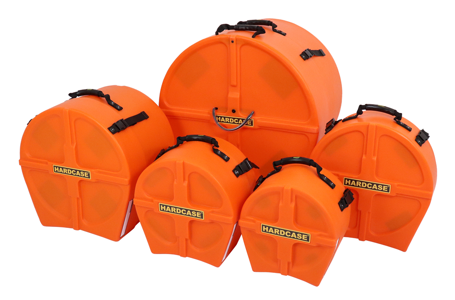 Hardcase HPFUSION2 Orange Drum Kit Case Set