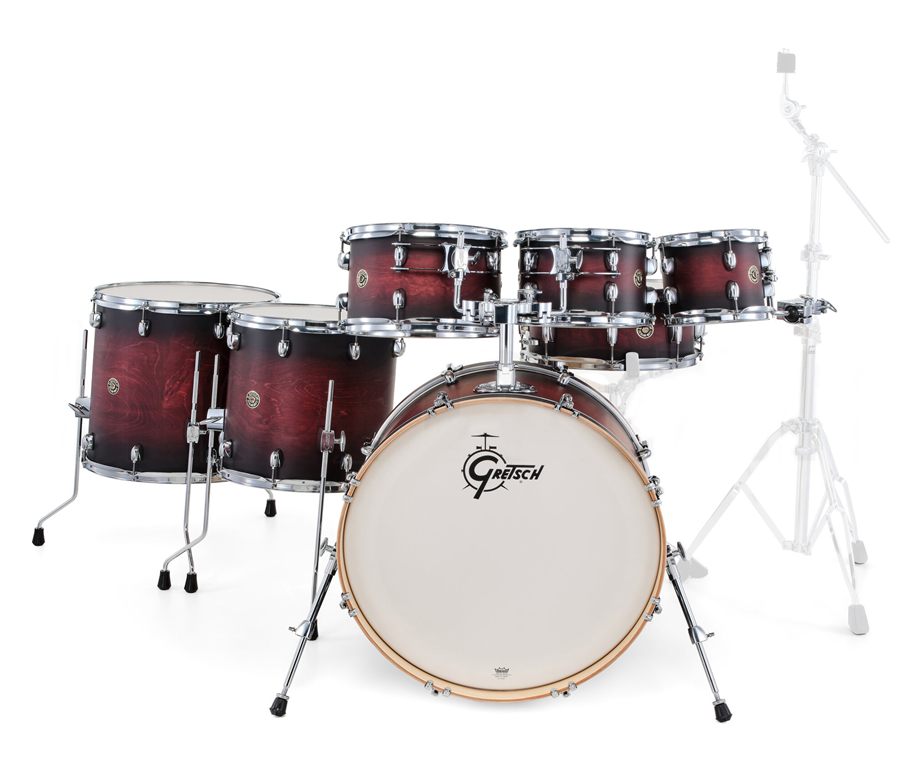 Gretsch Drums Catalina Maple 7-piece CM2-E627 Satin Deep Cherry Burst