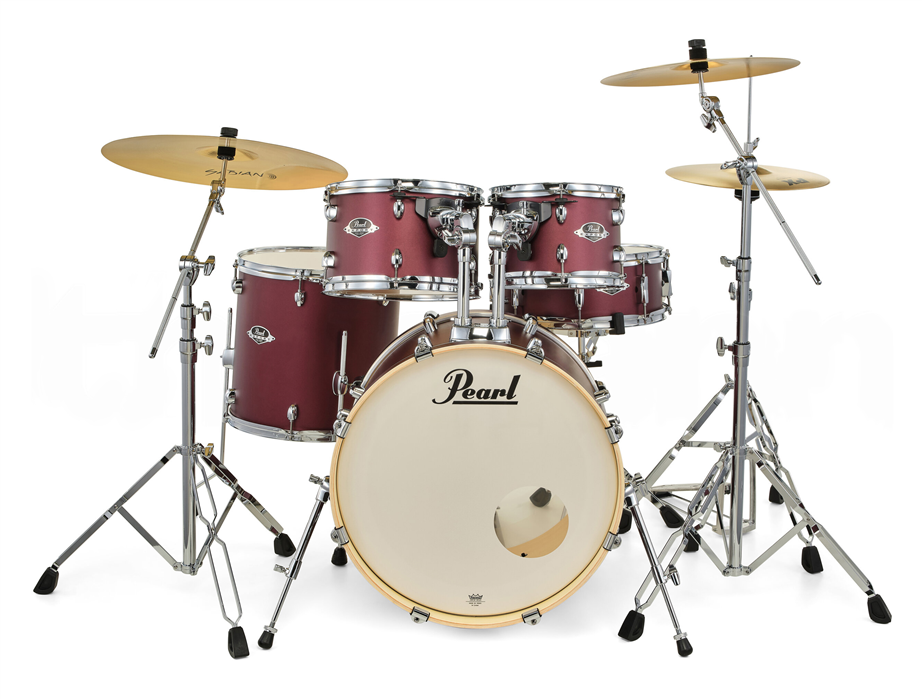 Pearl Export EXX725NNBR Satin Scarlet w/Sabian PX Cymbals