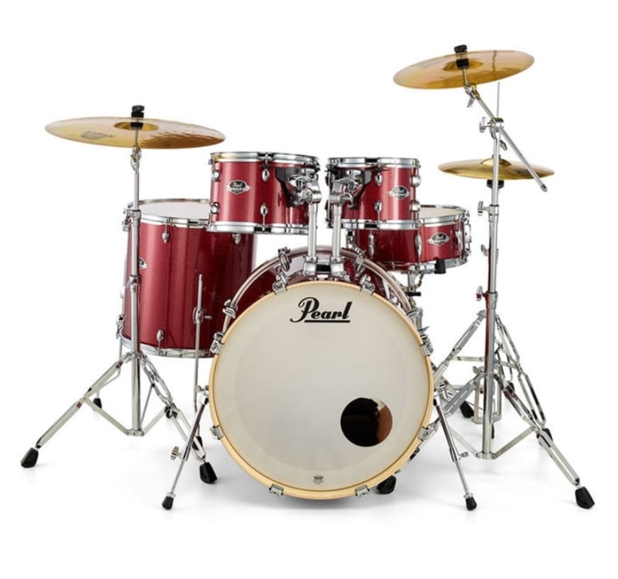Pearl Export EXX705NBR Black Cherry Glitter c/Pratos Sabian SBR