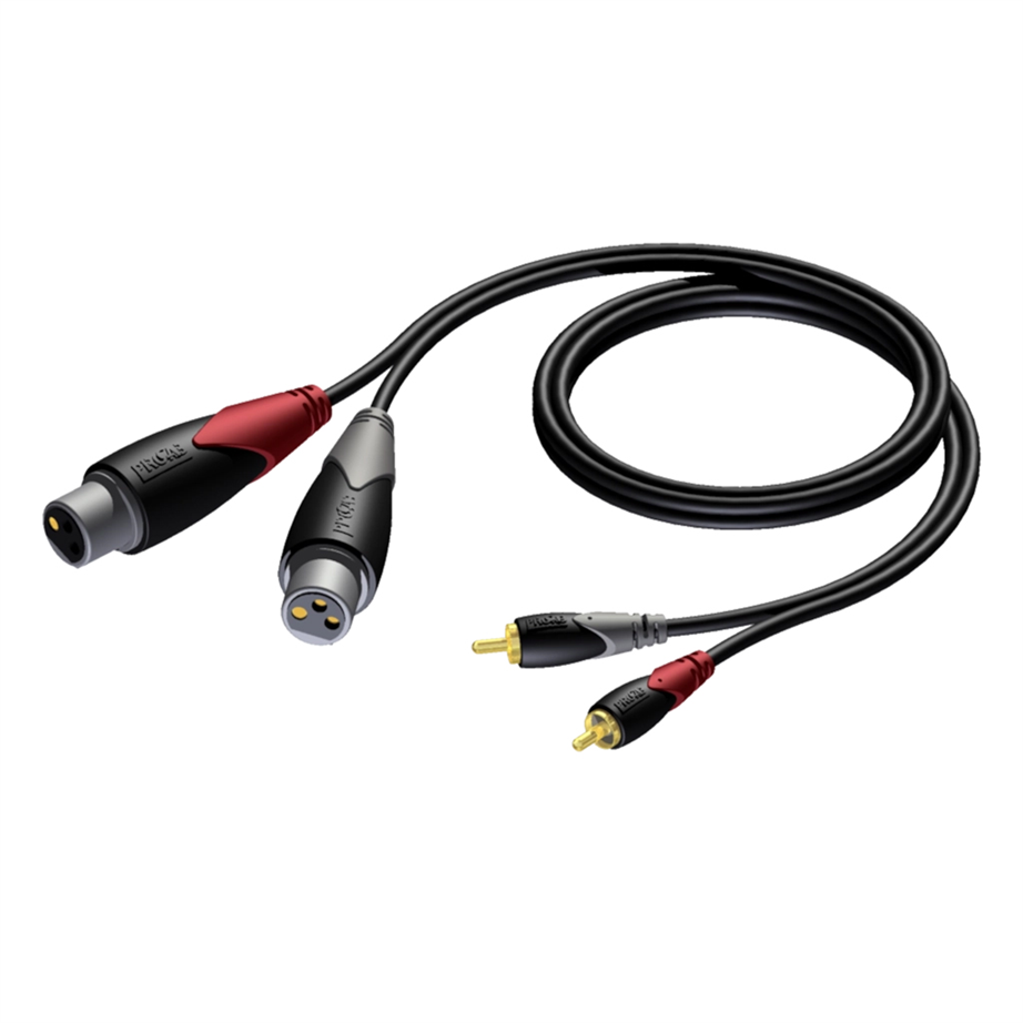 Procab CLA705/3 2xXlrF-2xRcaM 3mts Cable