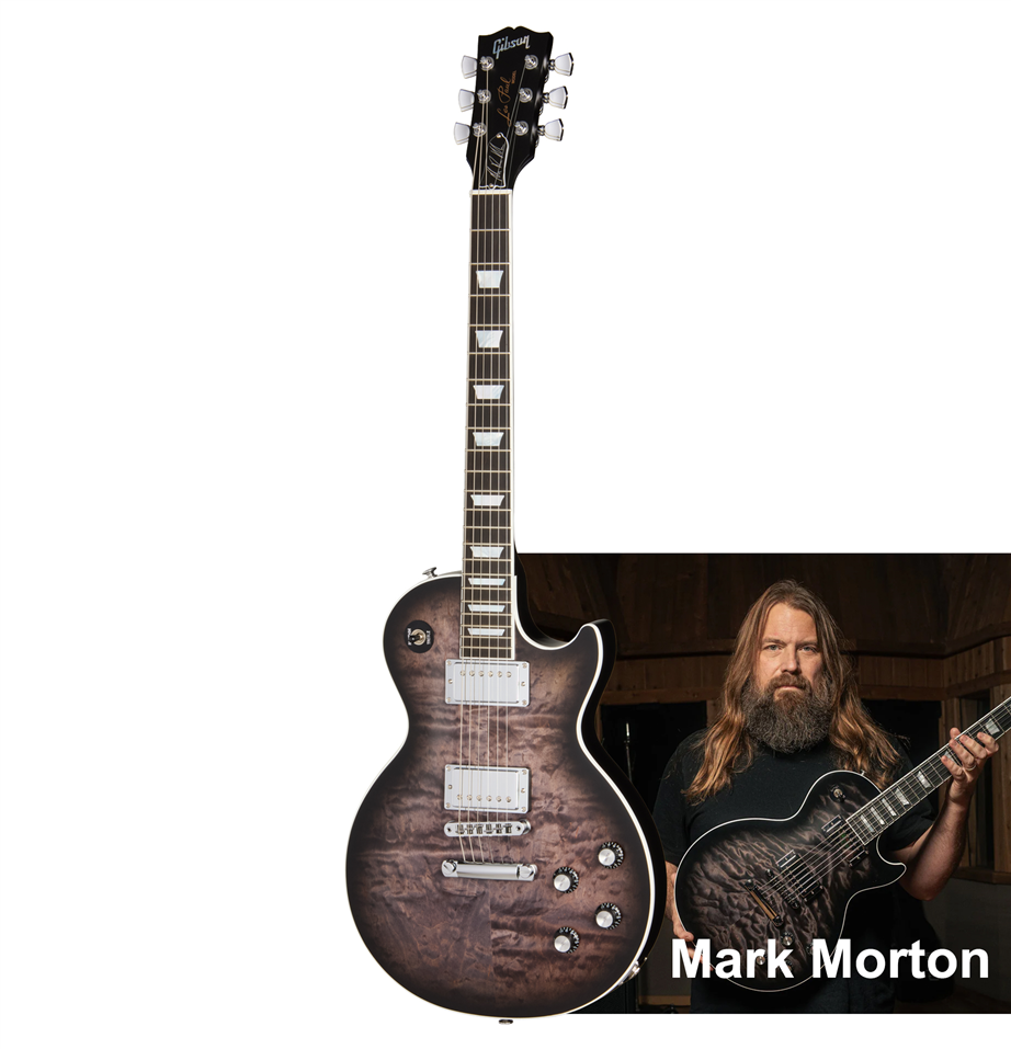 Gibson Mark Morton Les Paul Modern Quilt Translucent Ebony Burst Satin