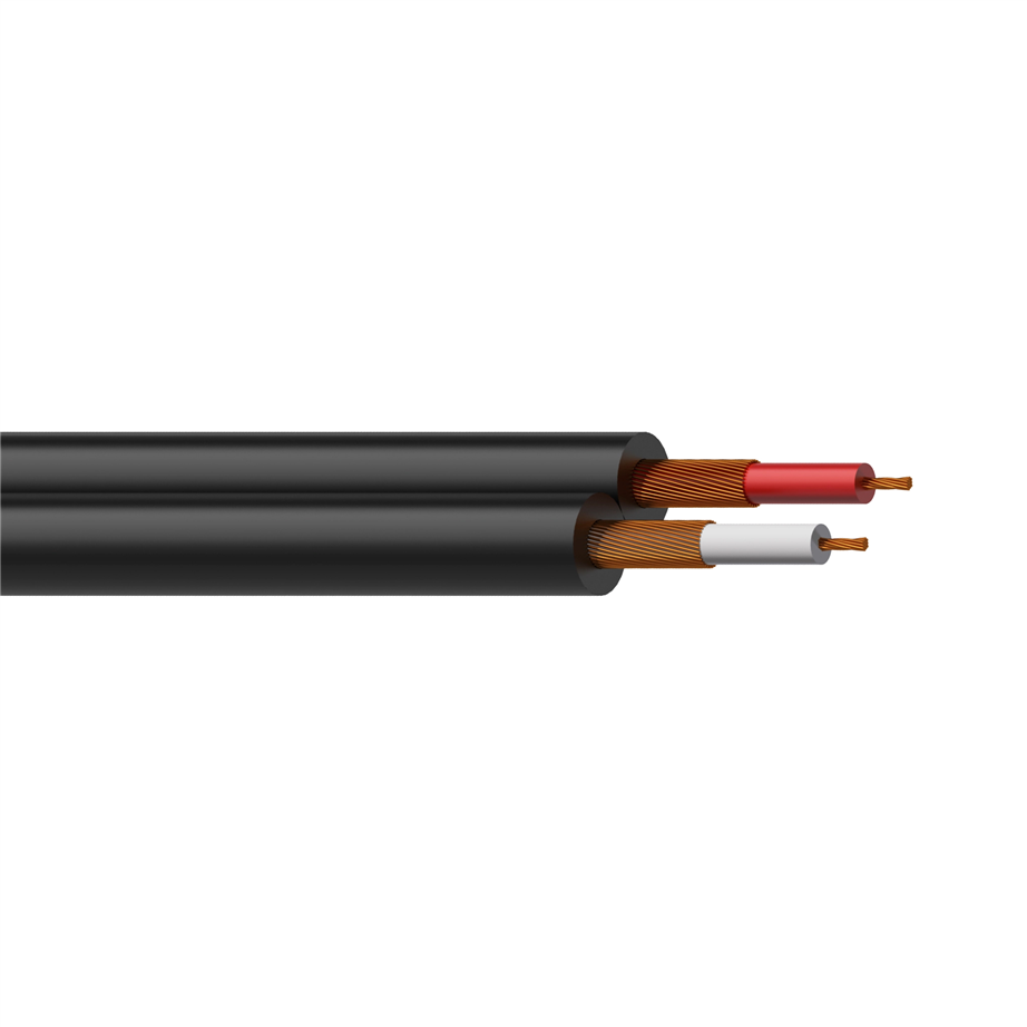 Procab SIG48/1 - 2x0.16mm 25 AWG Cable Roll 100m Black