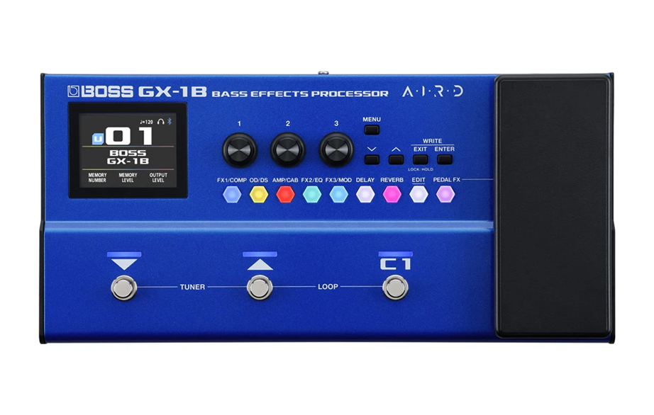 Boss GX-1B Bass Effects Processor Pedalboard